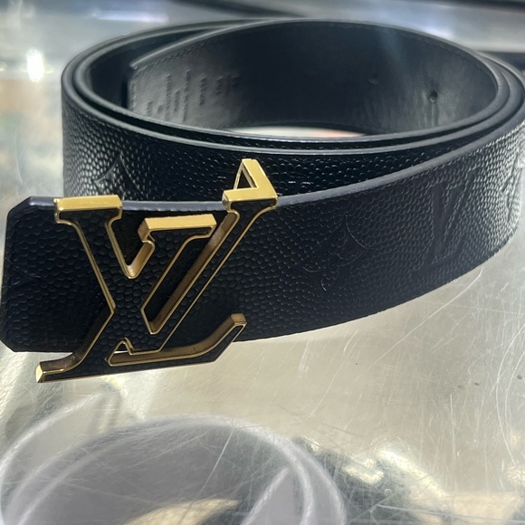 Louis Vuitton Other - Louis Vuitton Black Belt with Gold Buckle